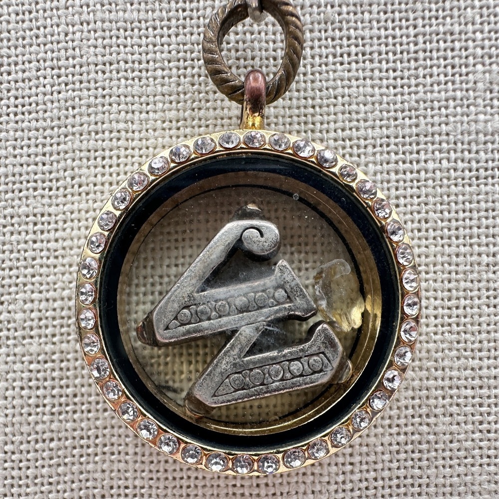 Vintage Y2K Clear Rhinestone Pendant Necklace Women's Classic Jewelry